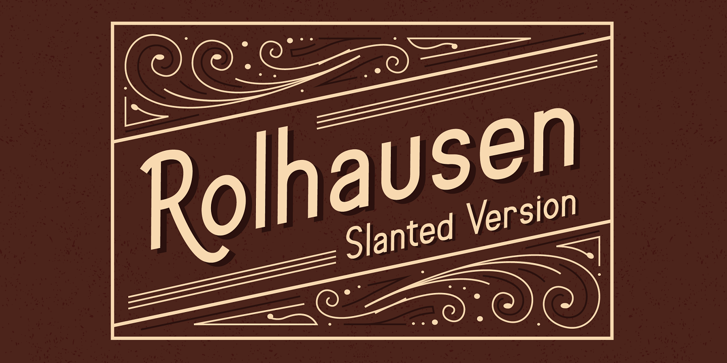 Пример шрифта Rolhausen Slanted